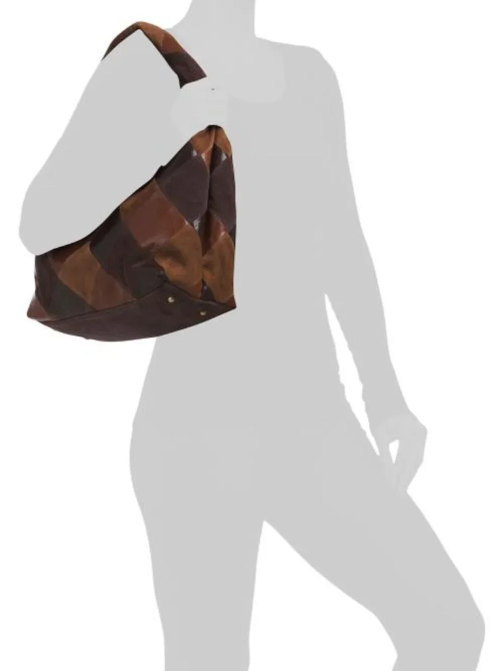 MADE IN INDIA Leather Patchwork Hobo